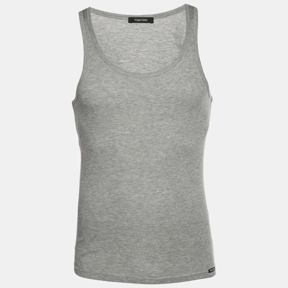 Tom Ford Grey Rib Knit Tank Top S